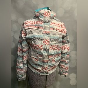 D2 ski snowboard‎ jacket coat. Awesome colors and pattern.  In EUC!